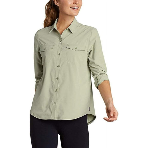 Eddie Bauer Women's Departure 2.0 Long-Sleeve Shirt (Fennel XXL)