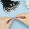 thumbnail image 3 of 100Pcs Black Elastic Barbed Cord with Metal Ends Elastic Cord with Barbs Elastic Barbed Cord Stretch Loop Band with Metal Barbs Fastener for Notebook Party Hat Mask 9.25inch, 3 of 6