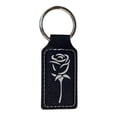 thumbnail image 4 of Keychain - Rectangle - Rose - Leather, 4 of 8