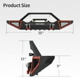 thumbnail image 3 of Ledkingdomus Full Width Front Bumper Compatible with 1987-2006 Jeep Wrangler, TJ & YJ Off Road with Plate D-Ring, 3 of 4