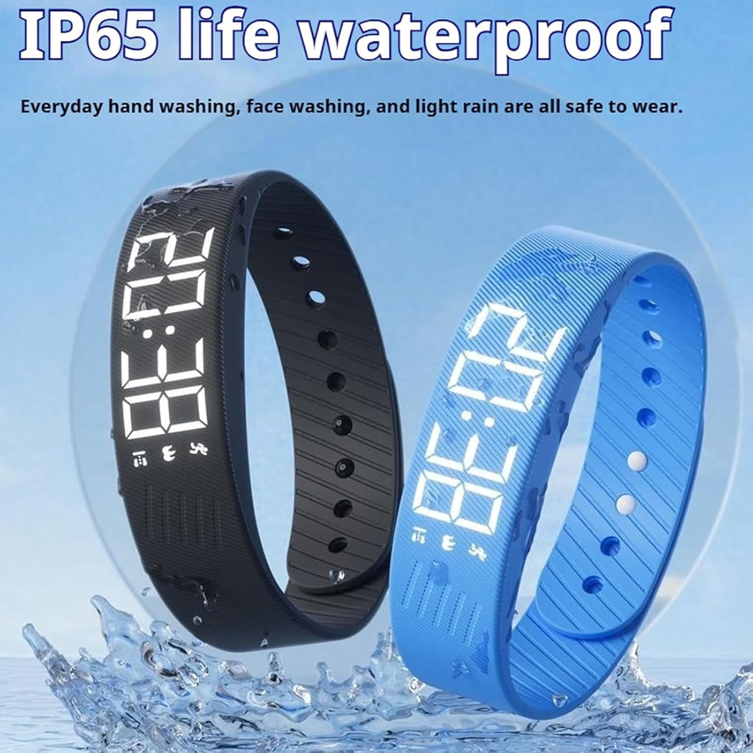 Fitsleeps Alarm Clock Watch, Fitsleeps Alarm Bracelet, 2025 New Fitsleep Wrist Band for Deep Sleepers, Silent Vibrating Alarms Reminder Watch, Snooze Free Smart Wrist Alarms for Men and Women (Black)