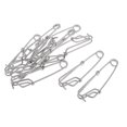 thumbnail image 3 of Conector a presión con clip para línea de pesca, acero inoxidable de alta tensión. M - 10pcs, 3 of 9