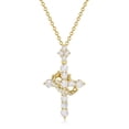 thumbnail image 1 of Collar YIMERAIRE Cruz Corona de Moissanita en Vermeil de Oro 14K, 1 of 8