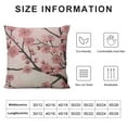 thumbnail image 5 of FUMJ  Spring Pillow Decorative Throw Pillow Cover, Pink Chinese Cherry Blossom Flower Japan Plum Branch Double Sided Square Pillow Cases Pillowcase Sofa Cushion, 5 of 5