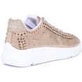 thumbnail image 3 of Guess Deglitz Women's Lace Up Rhinestone Trainers In Gold Size 7.5, 3 of 6