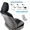 thumbnail image 5 of Soft & Smooth Leatherette Sideless Front Car Seat Covers (Black & Slate Gray), 5 of 10