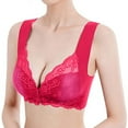 thumbnail image 4 of Xucatan Front Closure Lace Bras for Women Plus Size Posture Smooth Back Wirefree Bra Seamless Full Coverage Bras Gift, 4 of 5