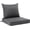 Dark Gray, variant on Outdoor Deep Seat Patio Cushion Set, 19 x 19 Inch Rainproof & Fade Resistant, Removable Ties for Yard, Garden, Outdoor Furniture, Teardrop Blue