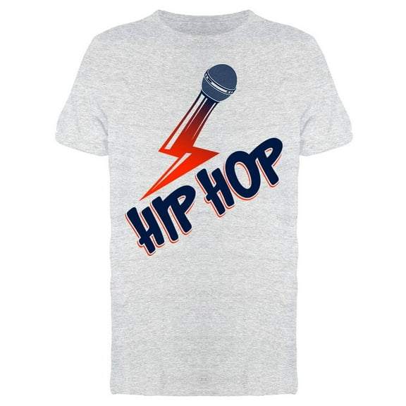 Emblem With Microphone Hip Hop T-Shirt Men -Image by Shutterstock, Male x-Large