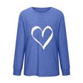 thumbnail image 4 of Women Cute Heart Graphic Shirts Long Sleeve Tops for Valentines Days Fashion Basic Tees Comfy Tunic, 4 of 4
