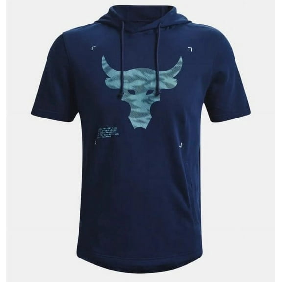 Under Armour Project Rock Short Sleeve Hoodie Men Size XL