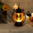 thumbnail image 4 of Vintage Halloween LED Lantern - Portable Pumpkin Light with Realistic Lantern Face - Battery Powered Handheld Decor for Indoor Outdoor Trick or Treat, Parties, Table Centerpieces and Spooky Decor, 4 of 5