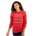 thumbnail image 3 of Ugly Christmas Lights Lets Get Lit Plus Size Long Sleeve Graphic Tee Shirt Brisco Brands 3X, 3 of 5