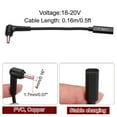 thumbnail image 2 of 0.5FT USB C to DC PD Power Fast Charging Cable, 4.8mmx1.7mm 65W/18V-20V DC Power Cable, Type C Input 3.25A Adapter Jack Converter for Router, Camera, TV Box, Desk Lamp(Black), 2 of 6