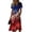 Z02-Dark Blue, variant on Usa Flag Dress for Women 2025 Womens Summer Dresses Patriotic Midi Wrap V-Neck Party Dress