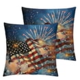 thumbnail image 2 of HENGT Throw Pillow Covers America Flag Pillow Covers Fireworks Star and Stripes Pillow Case Cushion Case 4th of July Independence Memorial Day Patriotic Cushion Case for Home Outdoor  2pcs, 2 of 6