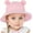 pure pink, variant on Wide Brim Hats Cute Baby summer Sun hat UPF 50+ toddler Adjustable bucket hats sun protective with Chin Strap for kids boys and girls pure pink 2-4T