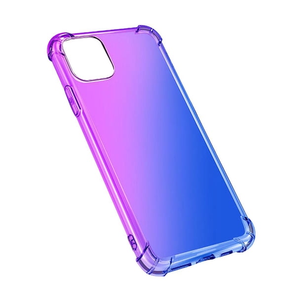 para 11 / 11pro / 11pro Clear Anti-Scratch Shjockproof Cover para Iphone11pro Blue Purple