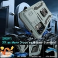 thumbnail image 4 of for Samsung Galaxy S24 Case with Slide Camera Cover+Screen Protector (1 Pack), Rotated Ring Kickstand Military Grade Shockproof Protective Cover-Grey, 4 of 13