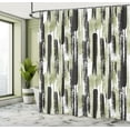 thumbnail image 4 of Ambesonne Modern Art Shower Curtain, Grunge Art Effect Print, 69"Wx70"L, Khaki Black, 4 of 4