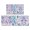 Blue And Pink, variant on Black Geometric Triangle Striped Pattern Kitchen Rugs Sets Of 2,Anti Fatigue Kitchen Mat Rugs Non Slip Washable,Decorative Kitchen Floor Mats for Kitchen,Sink,Laundry,17"x30" 17"x47"