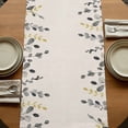 thumbnail image 5 of Table Runners 70 Inches Long Dress Scarves, Grey Eucalyptus Farmhouse Coffee/Dining/Kitchen Table Decor, Holiday Table Runner, Farmhouse Weeping Leaves on Linen 13x70 Inch, 5 of 9