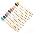 thumbnail image 2 of Cepillos de dientes de bambú para adultos, 10 unidades con caja individual, 2 of 3