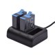 thumbnail image 2 of Cargador de batería de cámara de acción Carga rápida de 3 ranuras con micro USB, 2 of 7