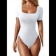 thumbnail image 1 of Body de Dos Piezas para Mujer, de una Pieza, Acanalado, con Cuello Cuadrado y Corta. L, 1 of 8