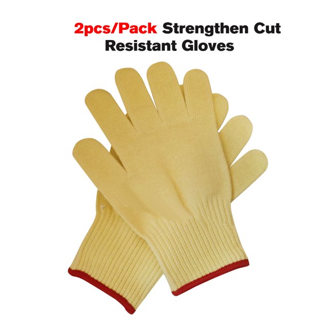 2pcs / Pack Guantes de trabajo anticorte fortalecen guantes resistentes a los cortes Resis Carevas Guantes