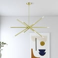 thumbnail image 2 of 46777-12 Livex Lighting Soho - 10 Light Linear Chandelier In Modern Style-24 Inches Tall and 12 Inches Wide-Satin Brass Finish    -Traditional, 2 of 10