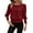 Wine, variant on Lmueinov Banded Bottom Tops for Women Smocked Tops Elastic Cinched Waist Top Dressy Blouse Long Sleeve Casual Outfits Clothes