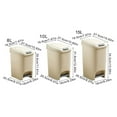 thumbnail image 5 of Elegant Cream White 8L 10L 15L Trash Can with Double Openings Waste Bin for Simplify Waste Management, 5 of 13
