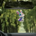 thumbnail image 4 of Tyidzon 6Pc Easter Ornaments, Easter Bunny Car Flat Pendant with Rope Bunny Mini Signs Hanging Spring Decoration for Small Tree Home Indoor, 4 of 9