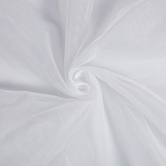 63 Inch x 5 Yard Polyester Tulle Fabric White Fine Mesh Fabric Tulle Ribbon Netting