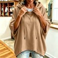 thumbnail image 6 of Xdegoge Womens Short Sleeve Hoodies Casual Loose Fit Lightweight Drawstring Sweatshirts Comfy Basic Tunic Fall Summer Pullover Tops, 6 of 6
