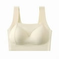 thumbnail image 2 of YTCAMLO Ribbed Sports Bras for Women Athletic Breathable No Underwire Seamless Bras Soft Pullover Bralettes Square Neck Workout Tops, Beige L, 2 of 4