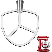 Stainless Steel Flat Beater Compatible with KitchenAid 6 Quart Bowl-Lift Stand Mixers