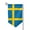 Sharp Corner, variant on Swedish Flag Double Sided Garden Flag for Indoor Outdoor Decorations 12.5 * 18 Inches Fillet