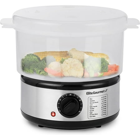 

2 Quart Elcteric Food Vegetable Steamer with BPA-Free Steamer Tray Auto Shut-off 60-min Timer