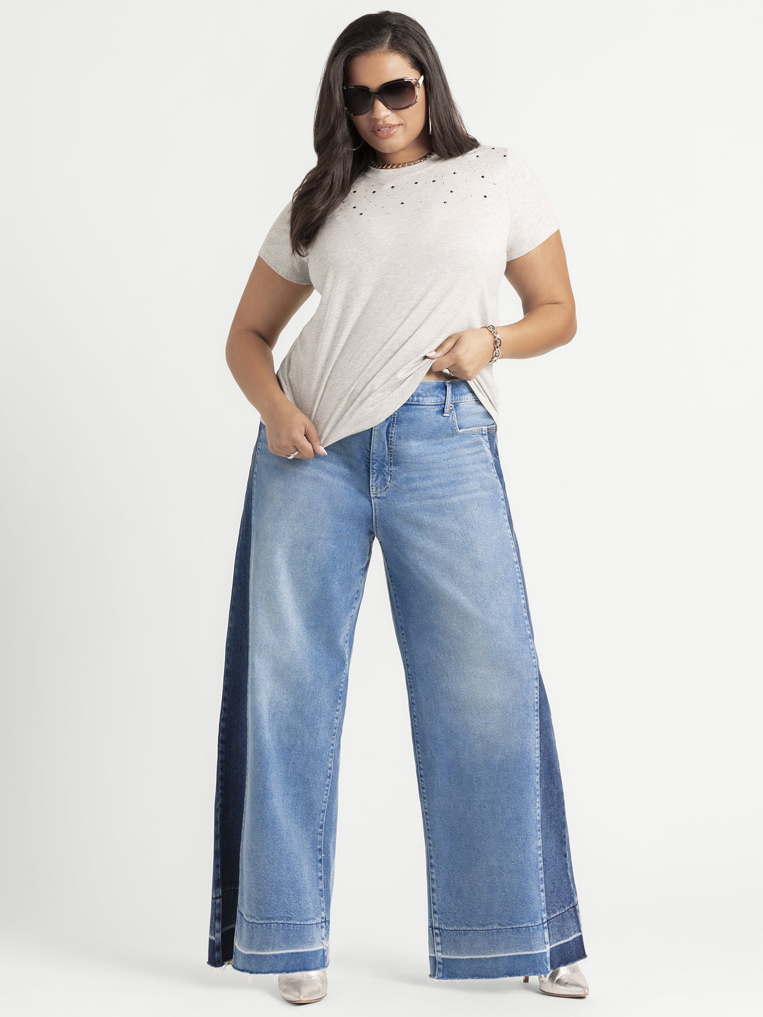 Jessica Simpson Women's Plus Kortnee Studded T-Shirt, Sizes 0X-4X