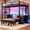 Black & Brown, variant on Torveric Bunk Bed with Hall Tree Twin Over Twin, L-Shaped Gaming LED Bunk Bed with Desk and Storages, Small Space Apartment Furniture Gift Black
