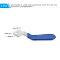 thumbnail image 3 of Unique Bargains Lever Handle Iron Chrome Plated Replacement 180 Degree for Ball Valve 2Pcs, 3 of 5