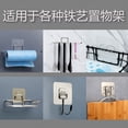 thumbnail image 2 of Xiao Hua Gancho sin costuras de 20 piezas, sin perforaciones, adhesivo fuerte, transparente para colgar en la pared, gancho impermeable transparente, gancho adhesivo (gancho doble), 2 of 5