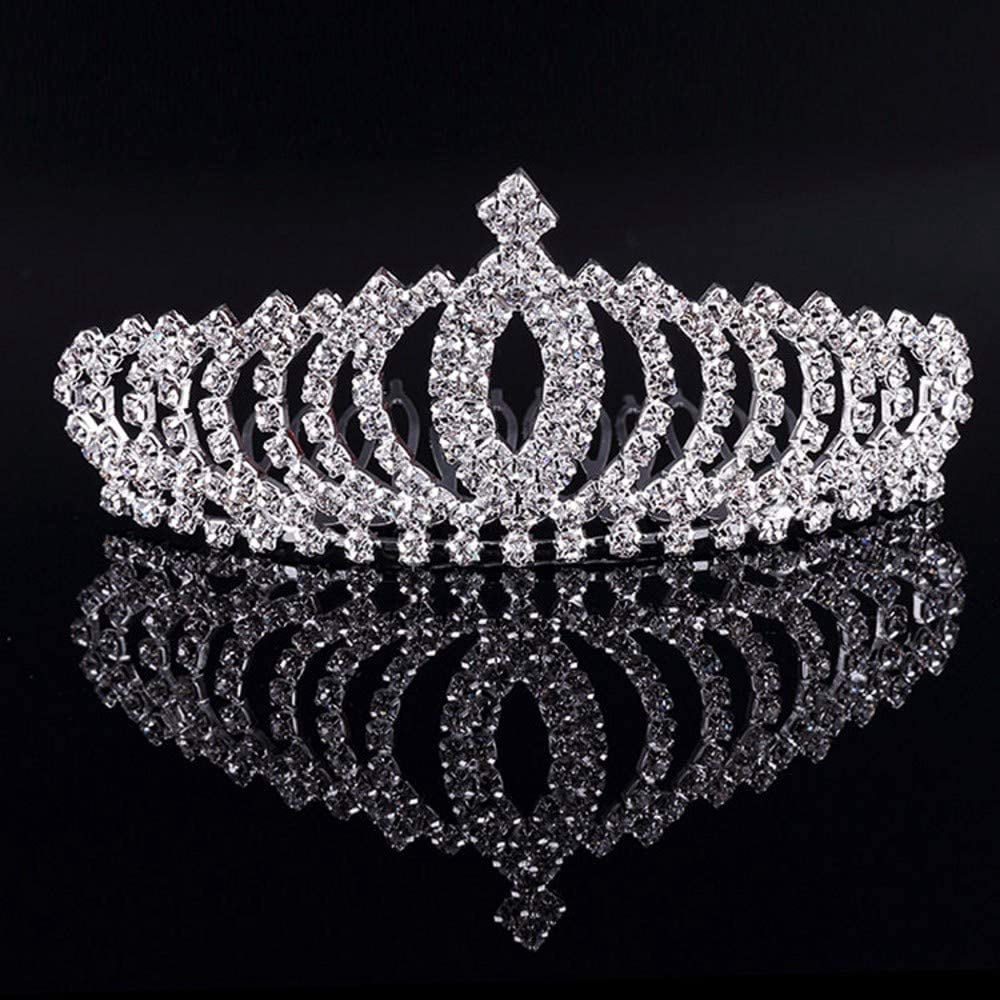 Couronne De Mariée En Strass Cristal | Diadème Princesse Or Rose, Diamètre 14.5 Cm | Pour Mariage, Bal, Fête, Accessoire Cheveux