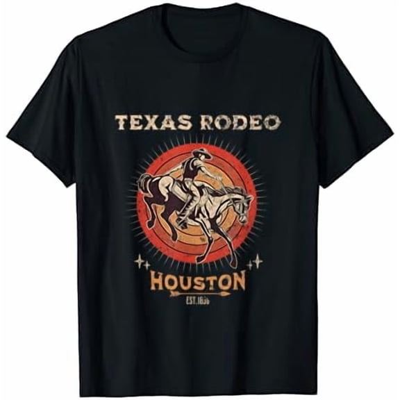 Houston Texas Rodeo Vintage Cowboy T-Shirt