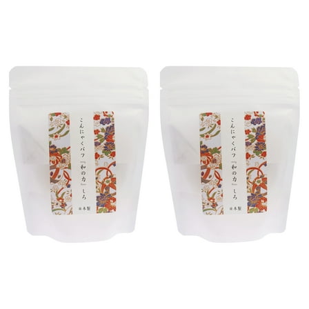 Wanochikara Konjac Puff - White - Pack of 2 , 1 Pc Sponge