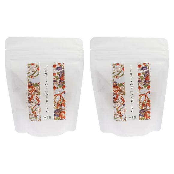 Houppette de Konjac - Blanche par Wanochikara pour Femmes - 1 Pce Éponge - Lot de 2