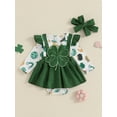 thumbnail image 6 of My First St Patricks Day Baby Girl Outfit Newborn Shamrock Romper Dress Irish Jumpsuit Cute Spring Fall Clothes, 6 of 8