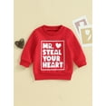 thumbnail image 3 of Toddler Baby Girl Boy Valentines Day Outfits MR. Steal Your Heart Sweatshirt Pullover Top Spring Valentines Clothes, 3 of 8